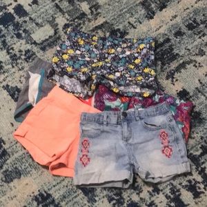 5 pair girls shorts bundle